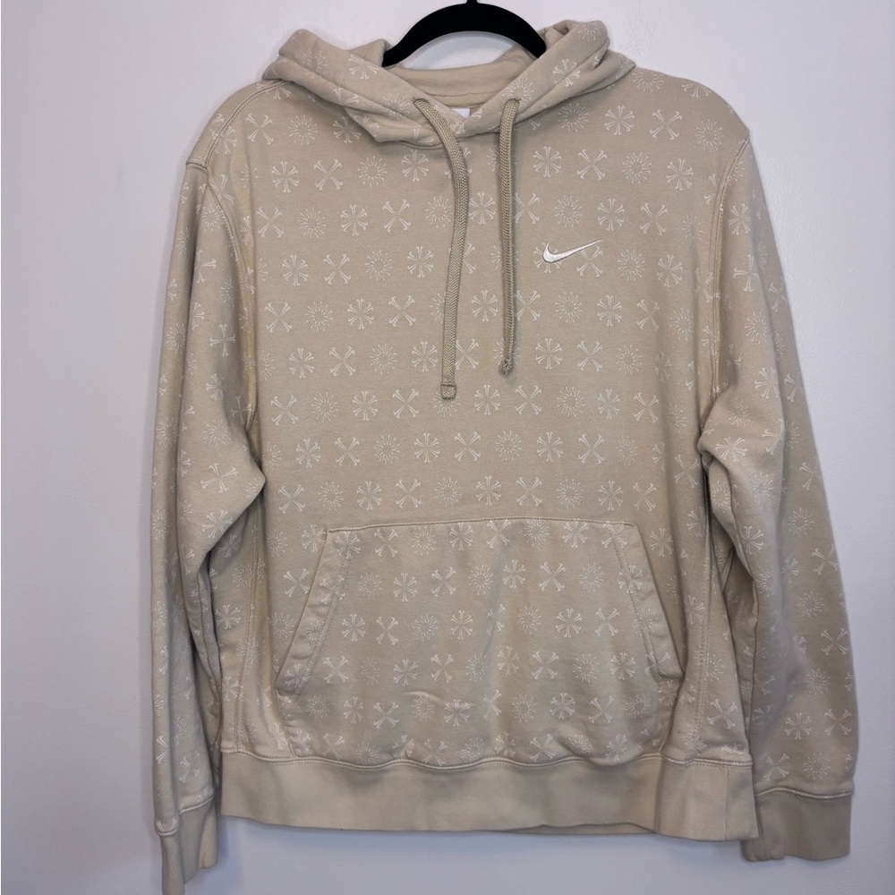 Nike Monogram Club Fleece Hoodie - Team Gold Tan Mens L